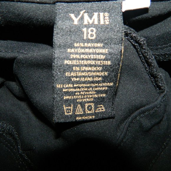 5/$25 YMI WannaBettaButt Stretch Jeggings Mid Rise Black Size 18 (S-31) - Picture 7 of 7